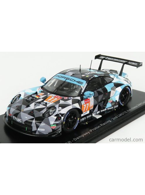 Spark-Model - Porsche 911 Rsr 4.0L Team Dempsey Proton Racing N 77 24H Le Mans 2020 M.Campbell - R.Pera - C.Ried Grey Black Light Blue
