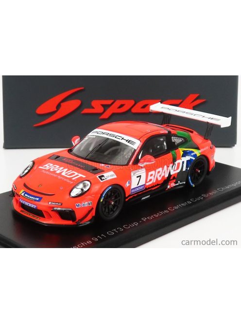Spark-Model - Porsche 911 991 Gt3 Cup N 7 Porsche Carrera Cup 2020 M.Paludo Orange Black