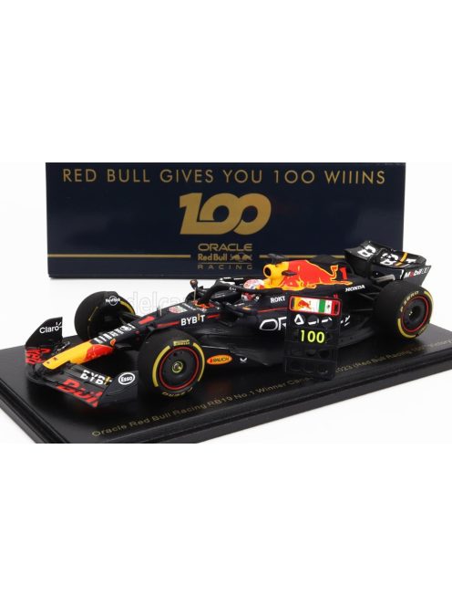 Spark - RED BULL F1  RB19 TEAM ORACLE RED BULL RACING N 1 WORLD CHAMPION (100th RED BULL VICTORY) WINNER CANADA GP 2023 MAX VERSTAPPEN MATT BLUE