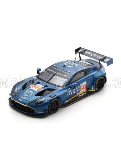 Spark - ASTON MARTIN VANTAGE AMR GT3 EVO M177 4.0L V8 TURBO TEAM HEART OF RACING N 27 24h LE MANS 2024 DANIEL MANCINELLI - IAN JAMES - ALEX RIBERAS BLUE