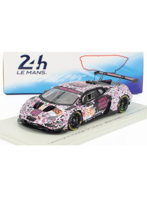 Spark - LAMBORGHINI HURACAN GT3 EVO 2 DGF 5.2L V10 TEAM IRON DAMES N 85 24h LE MANS 2024 SARAH BOVY - RAHEL FREY - MICHELLE GATTING PINK WHITE