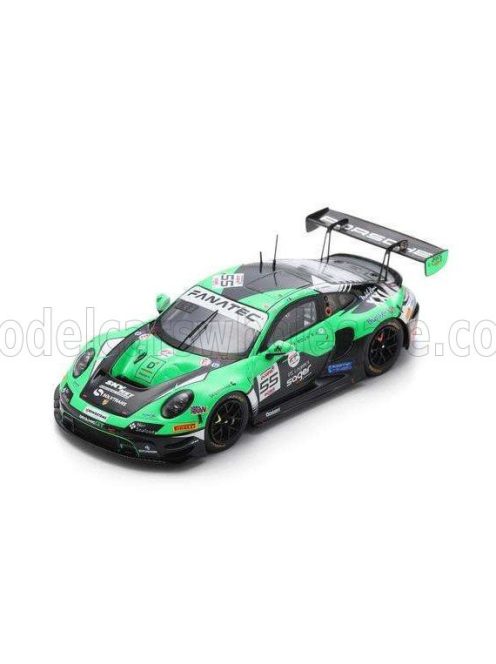 Spark - PORSCHE 911 992 GT3 R 4.2L TEAM DINAMIC GT N 55 2nd SILVER CLASS 24h SPA 2024 JOP RAPPANGE - ALEX BLOM - MARIUS NAKKEN - THEO NOUET GREEN BLACK