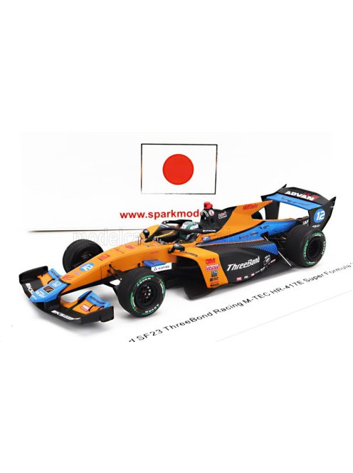 Spark - DALLARA SF23 HONDA M-TEC HR-417E TEAM THREEBOND DRAGO RACING N 12 SUPER FORMULA SEASON 2023 NIREI FUKUZUMI ORANGE BLACK BLUE