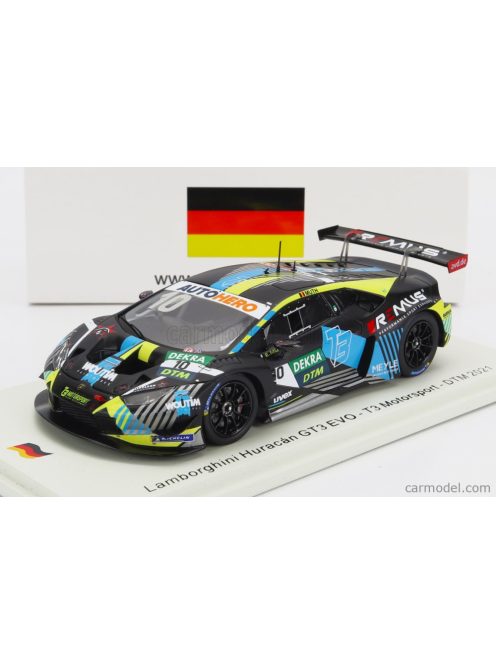 Spark-Model - Lamborghini Huracan Gt3 Evo Team T3 Motorsport N 10 Dtm Season 2021 E.Muth Black Yellow