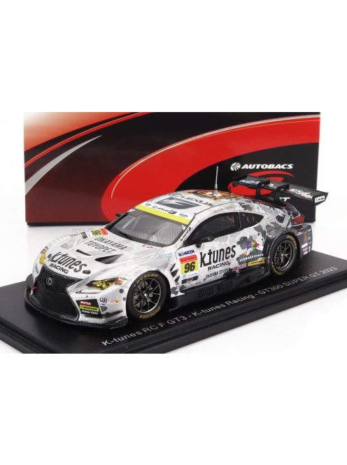 Spark - LEXUS RC F GT3 TEAM K-TUNES RACING N 96 GT300 CLASS SUPER GT 2023 M.NITTA - S.TAKAGI WHITE SILVER