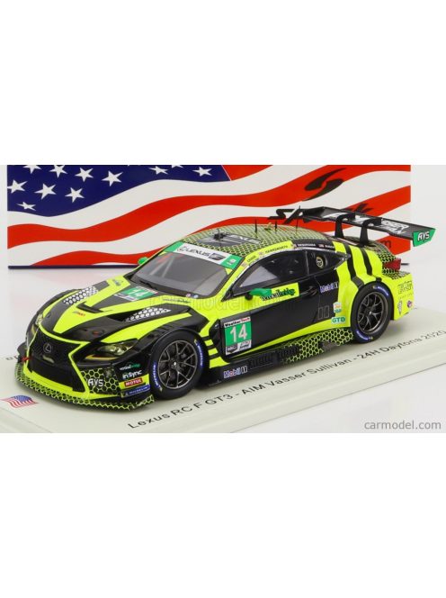 Spark-Model - Lexus Rc F Gt3 Team Aim Vasser Sullivan N 14 24H Daytona 2020 P.Chase - J.Hawksworth - K.Busch - M.De Quesada Black Yellow