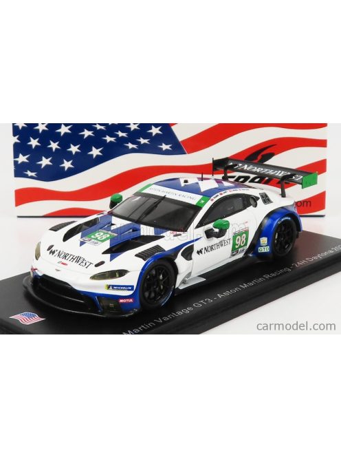 Spark-Model - Aston Martin Vantage Gt3 Team Aston Martin Racing N 98 24H Daytona 2020 P.Lamy - R.Gunn - A.Watson - M.Lauda White Blue Green