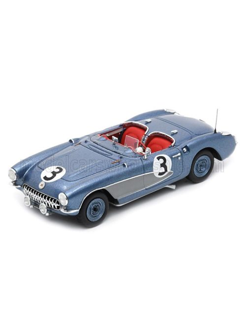 Spark - CHEVROLET CORVETTE C1 SPIDER CARL BEUHLER N 3 12h SEBRING 1956 DON DAVIS - ROBRT GATZ LIGHT BLUE MET