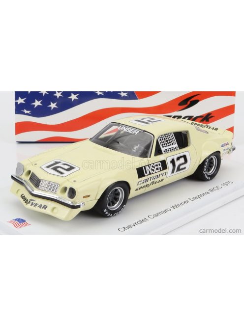 Spark-Model - Chevrolet Camaro N 12 Winner Iroc Daytona Season 1974-1975 B.Unser Cream