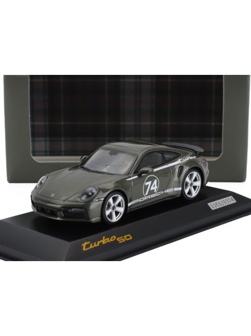 Spark - PORSCHE 911 992 TURBO 50 HERITAGE EDITION 2024 GREEN
