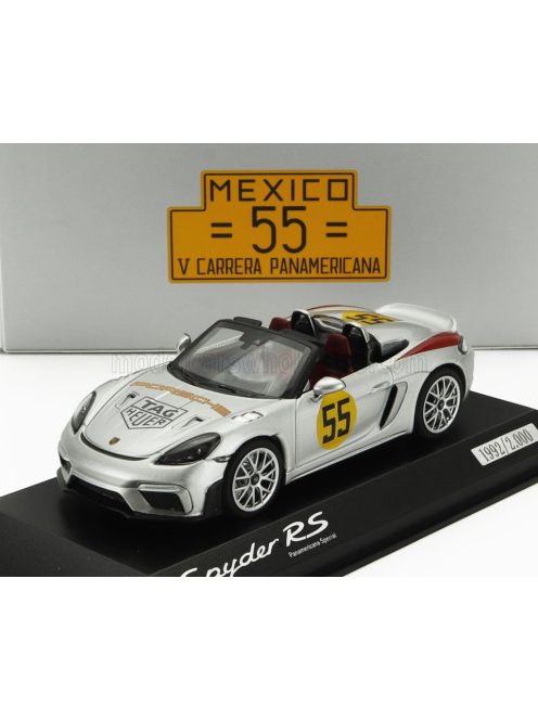 Spark - PORSCHE 718 (982) SPIDER RS N 55 RALLY PANAMERICANA LIVERY 2024 SILVER
