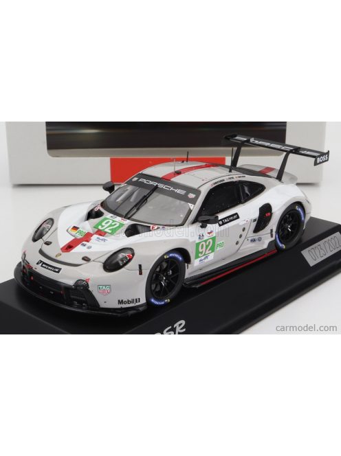 Spark-Model - Porsche 911 991-2 Rsr-19 4.2L Team Porsche Gt N 92 24H Le Mans 2022 M.Christensen - K.Estre - L.Vanthoor White Grey Red
