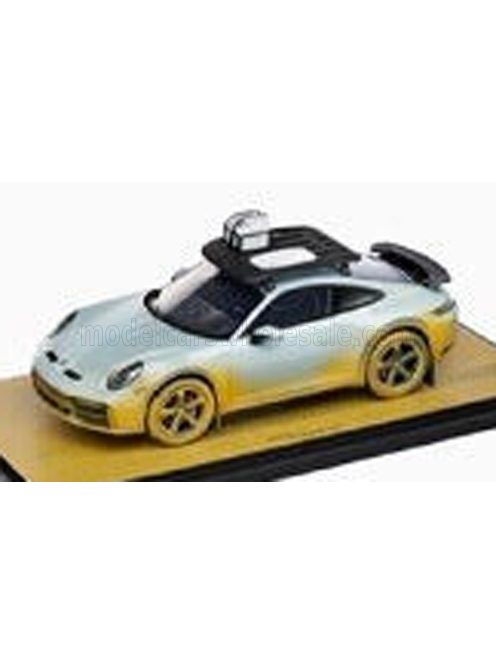 Spark - PORSCHE 911 992 DAKAR N 00 AHEAD COUPE 2024 - CON VETRINA - WITH SHOWCASE SHADE GREEN