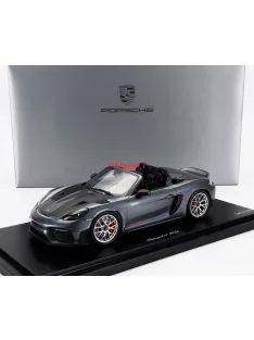   Spark - PORSCHE 718 (982) SPIDER RS 2024 - CON VETRINA - WITH SHOWCASE GREY BLACK