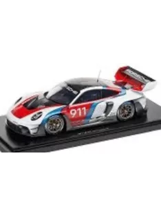  Spark - PORSCHE 911 992 GT3 R N 911 RACING COUPE 2021 - CON VETRINA - WITH SHOWCASE WHITE BLUE RED