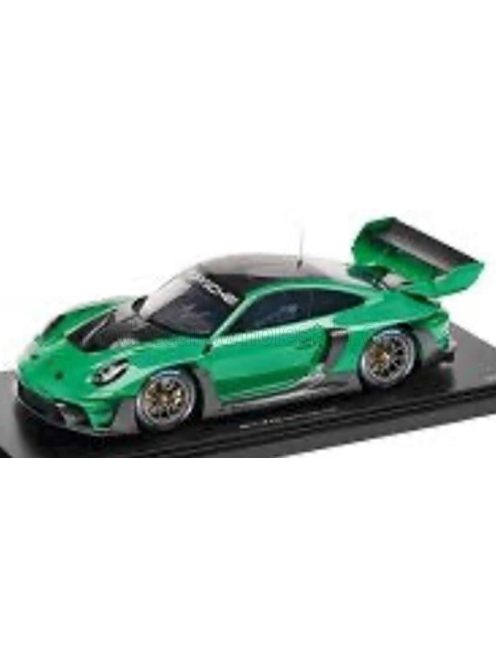 Spark - PORSCHE 911 992 GT3 R N 0 RACING COUPE 2023 - CON VETRINA - WITH SHOWCASE GREEN BLACK