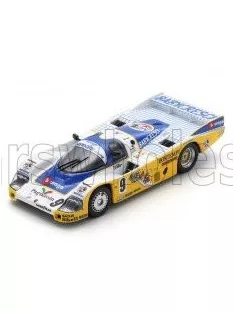   Spark - PORSCHE 956 2.6L TWIN TURBO TEAM PORSCHE OBERMAIER RACING N 9 24h LE MANS 1986 FULVIO BALLABIO - JURGEN LASSIG - DUDLEY WOOD WHITE YELLOW