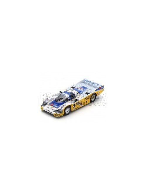 Spark - PORSCHE 956 2.6L TWIN TURBO TEAM PORSCHE OBERMAIER RACING N 9 24h LE MANS 1986 FULVIO BALLABIO - JURGEN LASSIG - DUDLEY WOOD WHITE YELLOW