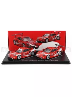   Spark - PORSCHE 911 991 RSR TEAM PORSCHE GT COCA-COLA N 911 PETIT LE MANS 2019 P.PILET - N.TANDY - F.MAKOWIECKI + N 912 PETIT LE MANS 2018 E.BAMBER - L.VANTHOOR - M.JAMINET RED WHITE