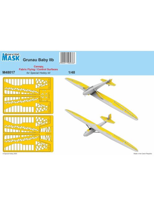Special Hobby - Grunau Baby IIB Mask Canopy, Fabric Flying / Control Surfaces 1/48