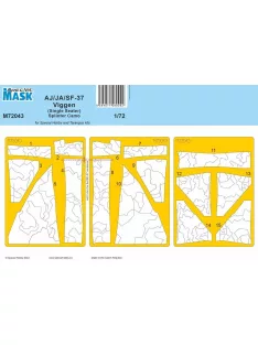   Special Hobby - AJ/JA/SF-37 Viggen (Single Seater) Splinter Camo MASK