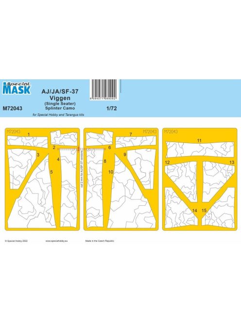 Special Hobby - AJ/JA/SF-37 Viggen (Single Seater) Splinter Camo MASK