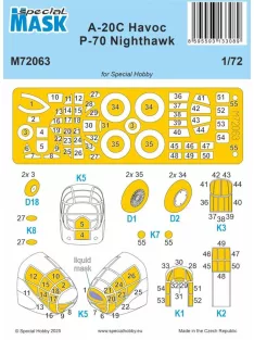 Special Hobby - A-20C Havoc / P-70 Nighthawk MASK