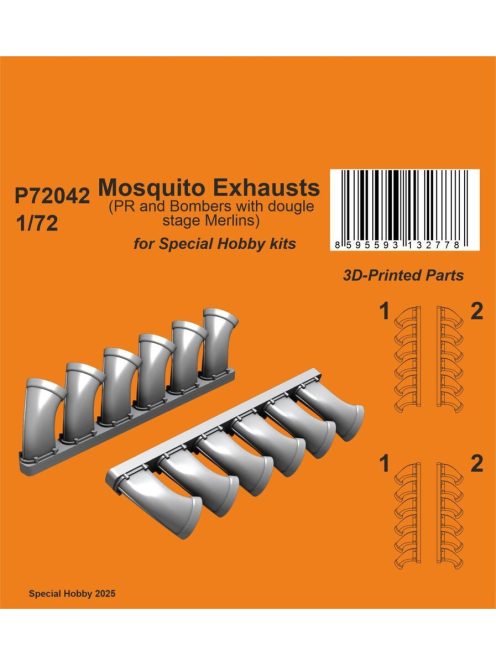 Special Hobby - Mosquito Exhausts (PR and Bombers with two stage Merlins)