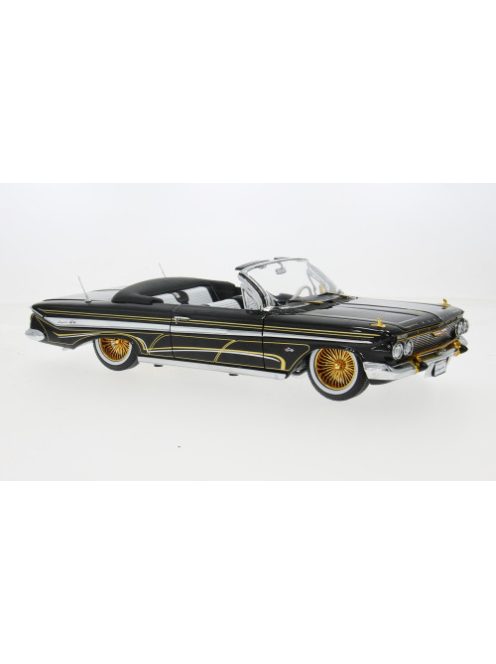 Sun Star - Chevrolet Impala Convertible Lowrider, schwarz, 1961, 1:18