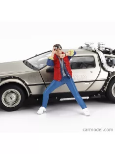   Triple9 - De Lorean Figure Marty Mcfly - Michael J. Fox - Back To The Future - Ritorno Al Futuro - Car Not Included Blue Red