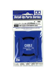   Tamiya - Detail Up Parts Series Cable (0.65Mm Outer Diameter /Black) Length 2M