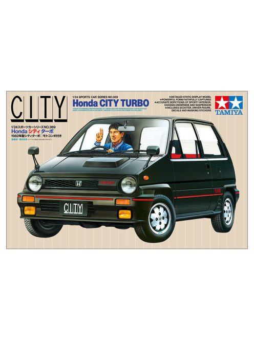 Tamiya - 1:24 Honda City Turbo with Honda Motocompo - include 1 figure