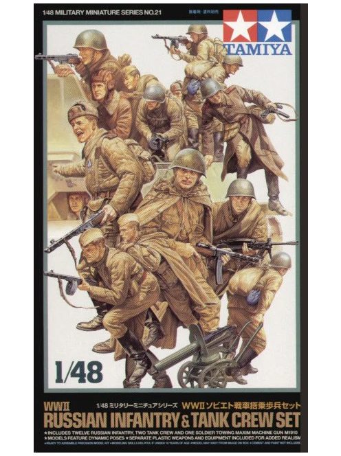 Tamiya - WWII Russian Infantry and Tank Crew Set