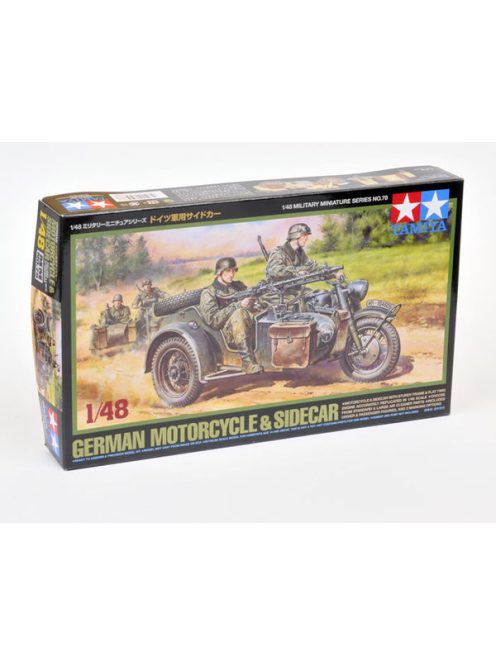 Tamiya - German Bike & Sidecar - 2 figures