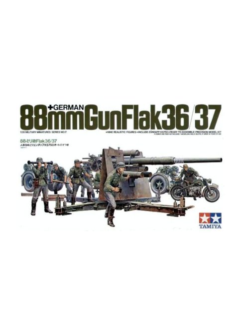 Tamiya - German 88Mm Gun Flak 36/37 - 10 Figures