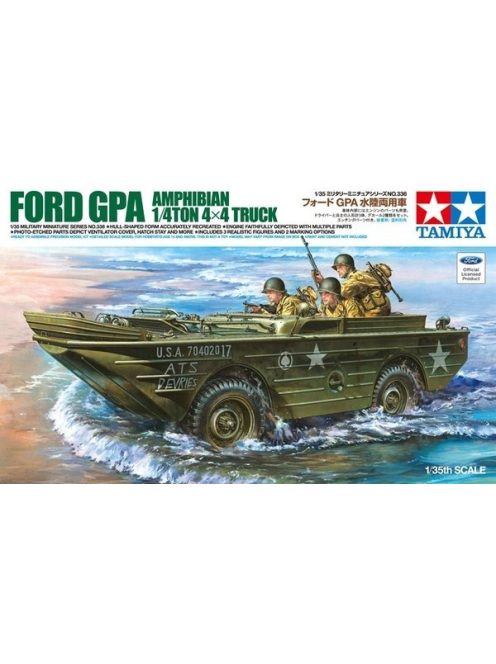 Tamiya - U.S. Ford G.P.A. Amphibian Jeep w/ PE Parts - 3 figures
