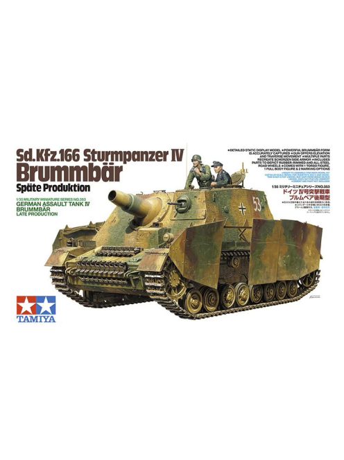 Tamiya - Sd.Kfz.166 Sturmpanzer IV Brummbar Late Production - 2 figures