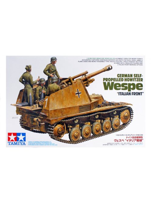 Tamiya - German Self-Propelled Howitzer Wespe Italian Front - 4 figures