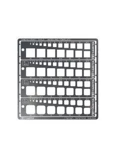 Tamiya - Modeling Quadrat Schablone 1-10mm PE