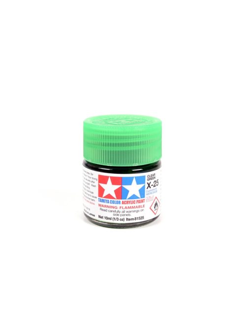 Tamiya - Mini Acrylic X-25 Clear Green 10 ml
