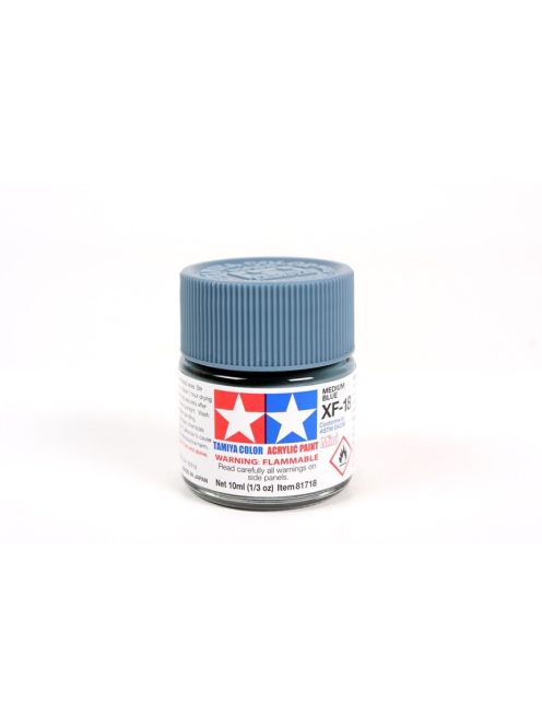 Tamiya - Mini Acrylic XF-18 Flat Medium Blue 10 ml