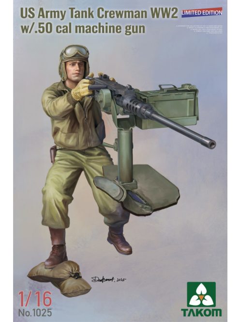 Takom - US Army Tank Crewman WW2 w/ .50 Cal MG 1:16
