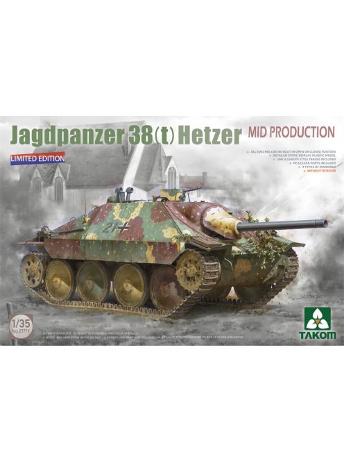 Takom - Jagdpanzer 38(t) Hetzer Mid Production (Limited Edition)