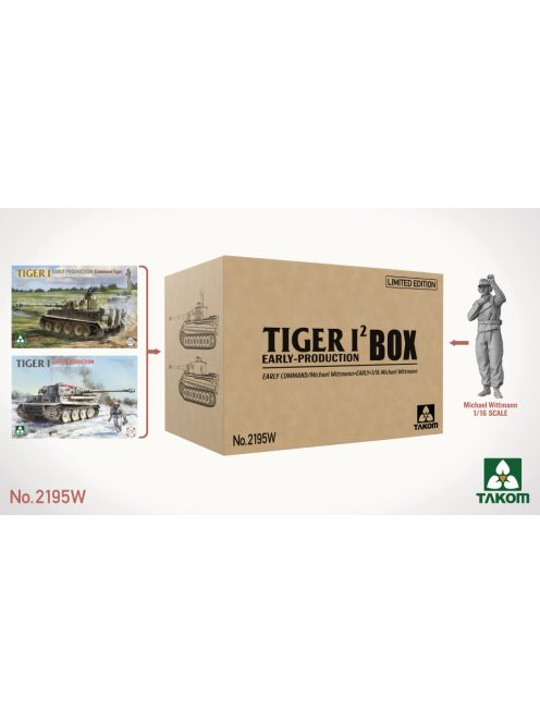 Takom - TIGER I² early production Box & 1:16 Wittmann