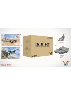   Takom - Hs 129² Box Hs 129 B2+Hs 129 B3+3D Printed Set Figures X2+Panther A (Limited Edition)