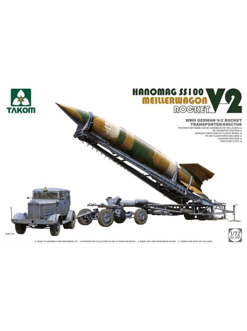 Takom - German V-2 Rocket Transporter Erector Meillerwagen + Hanomag SS100