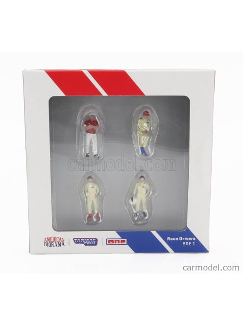 Tarmac - Figures Set 4X Mechanics Beige Red