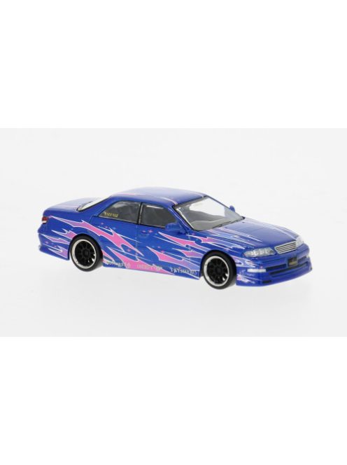 Tarmac - Toyota Mark II JZX100 blau/Dekor 1:64