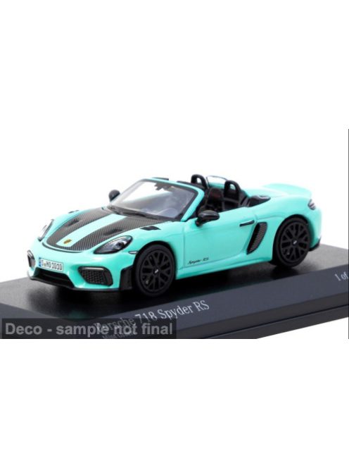 Tarmac - Porsche 718 Spyder RS, türkis/schwarz, 1:64