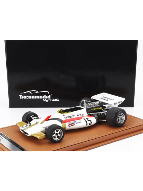 Tecnomodel - BRM F1  P160 N 15 MONACO GP 1971 PEDRO RODRIGUEZ WHITE RED GOLD